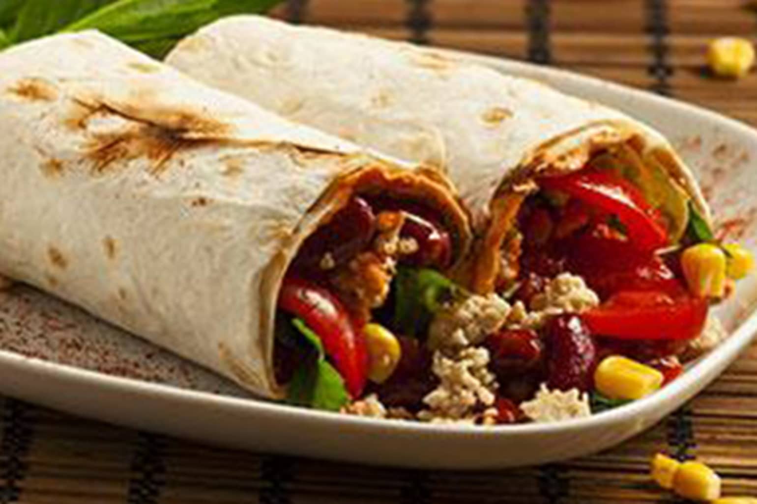 Burritos au chili sin carne (chili végétarien)